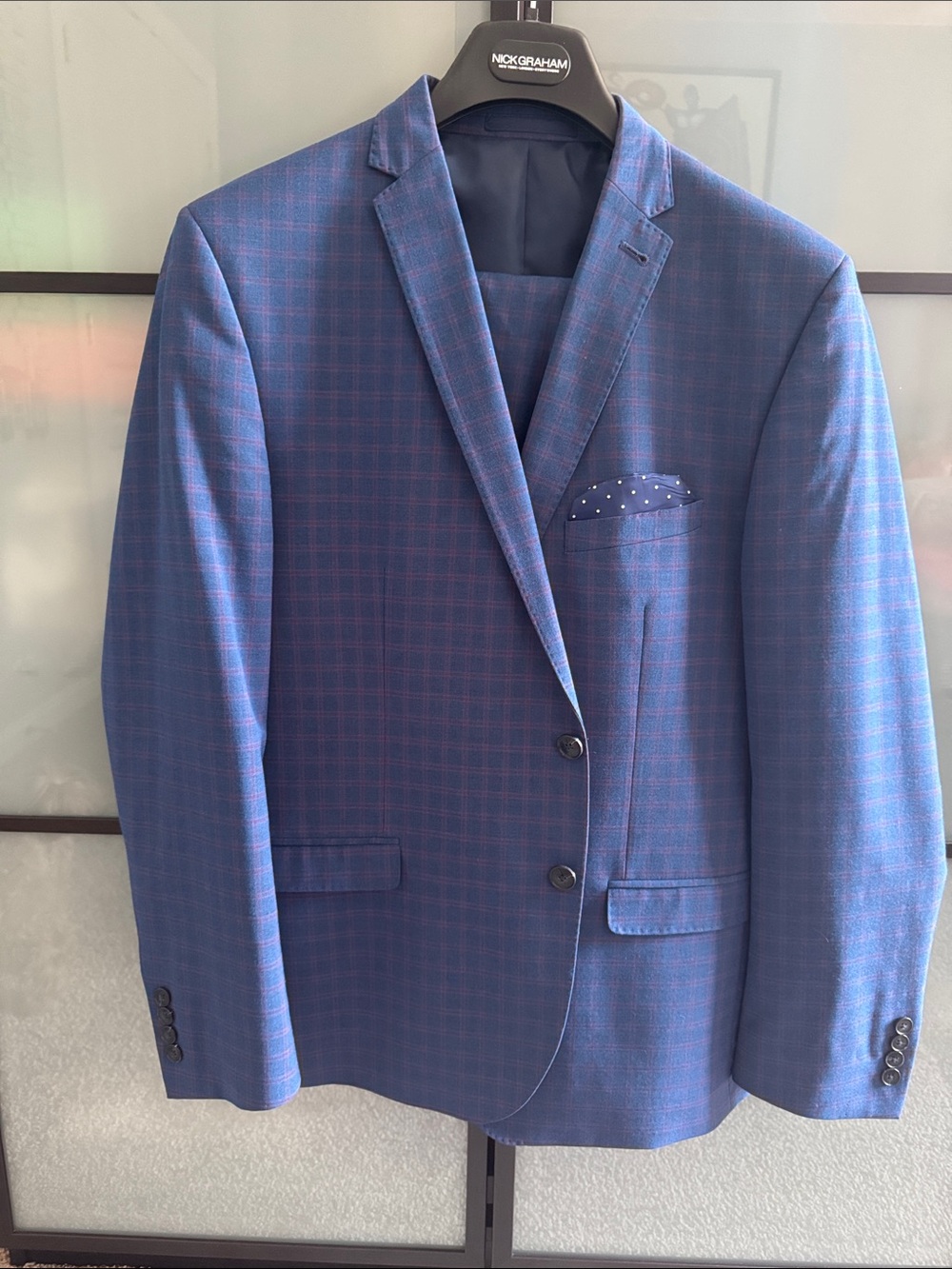 Blue Checked Suit
